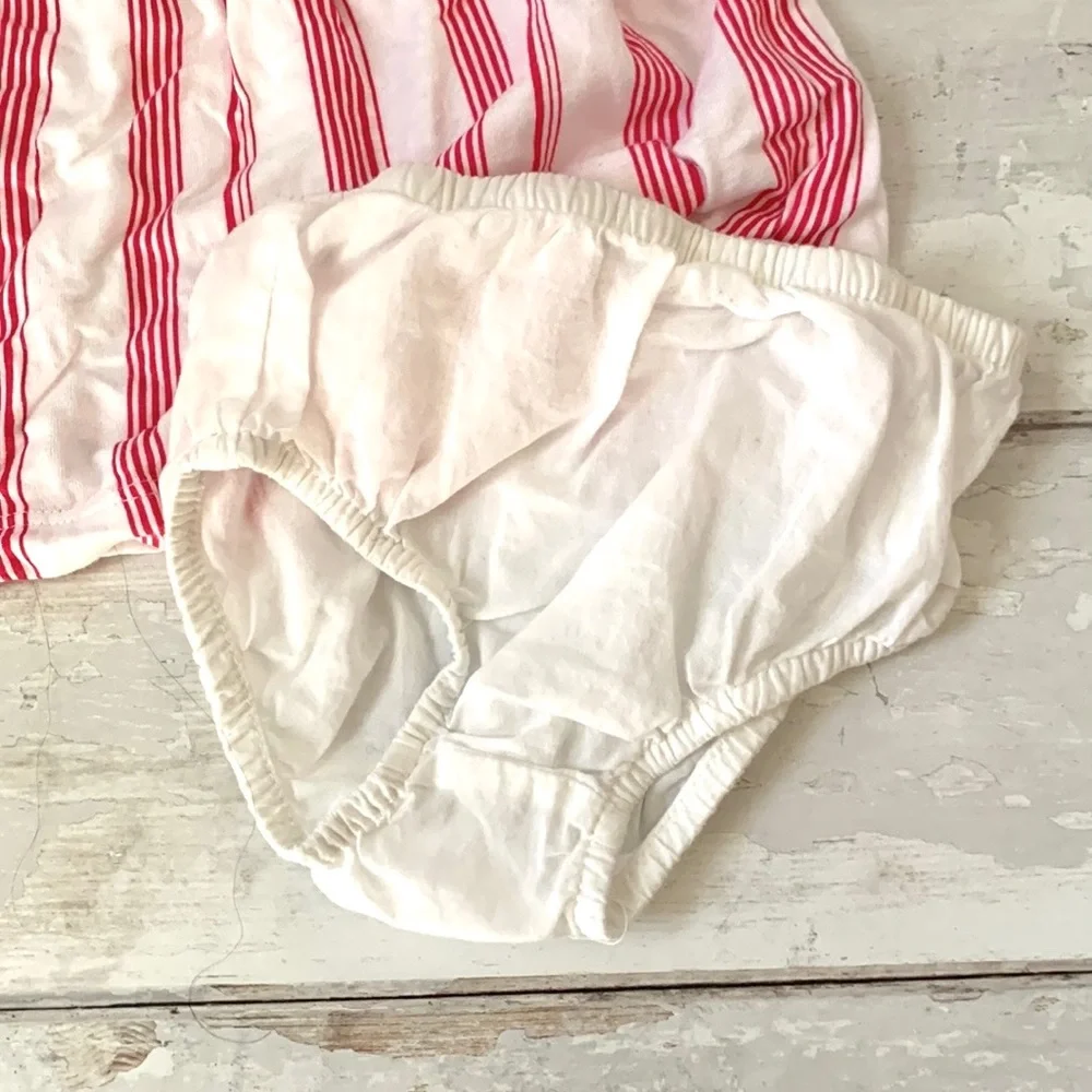 Carters 0-3m Baby Girl Outfit White Pink Stripes Tank & Bloomers Floral NB